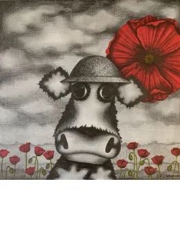 Flanders Fields Study - Original Sketch - Black Framed