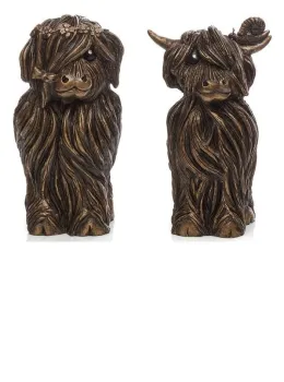 Flora McMoo and Finlay McMoo - Set Of 2 Bronze