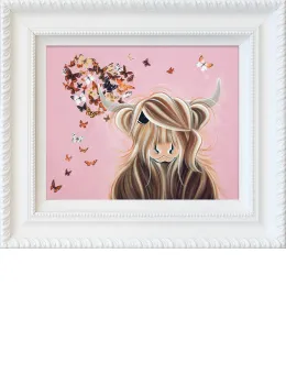 Flutterby Love - White Framed