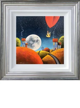 Fly Me To The Moon - Original - Silver Framed