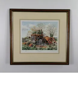 Fordson P6 At Blox Hall - Dark Wood Framed