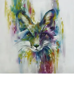 Fox - Chase (Canvas) - Framed