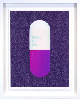 Fuk. It. Ol (Violent Violet) - Artist Proof White Framed