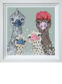 Fun In The Tub - Deluxe Edition - White Grain Framed