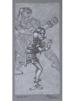 Game On - Sketch - Mounted