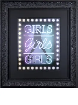 Girls Girls Girls - Lenticular - Black Framed