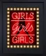 Girls Girls Girls (Red) - Deluxe - Black Framed