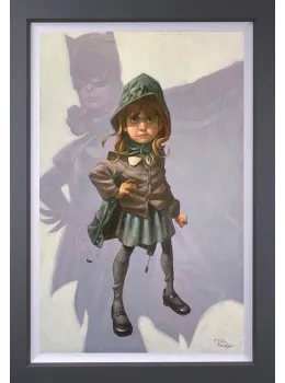 Gotham Girl - Canvas - Grey Framed