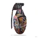 Graffiti Grenade - Small Size - White Background - Mounted