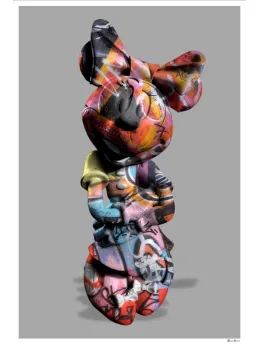 Graffiti Minnie (Grey Background) - Small - Mounted