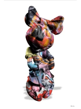 Graffiti Minnie (White Background) - Large - Mounted
