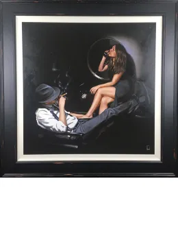 Hanging on the Telephone - Canvas - Black Framed