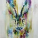 Hare - Escape - Canvas - Framed