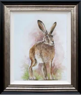 Hare - Original - Black And Silver Framed