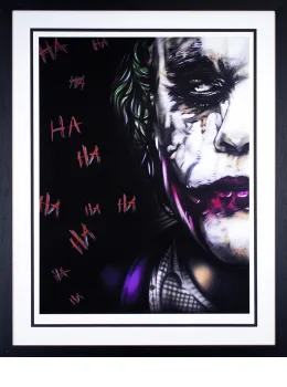 Heath Ledger - Joker - Black Framed
