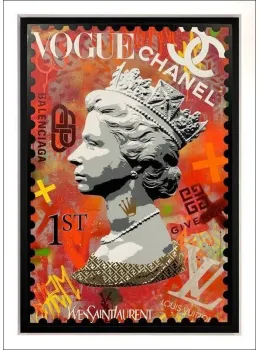 Her Majesty 1st (Orange) - Limited Edition - White Framed