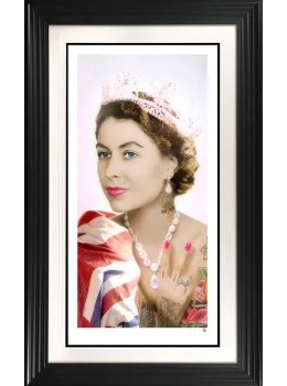 Her Majesty - National Treasure - Artist Proof Black Framed