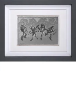 Heroes In A Half Shell - Sketch - Grey Framed