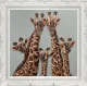 High Five - Oval Room Blue - Ornate White Framed