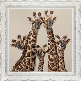 High Five - Pavilion Gray - Ornate White Framed