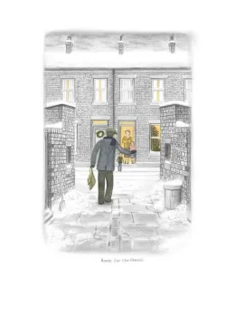 Home For Christmas - Sketch - Mounted