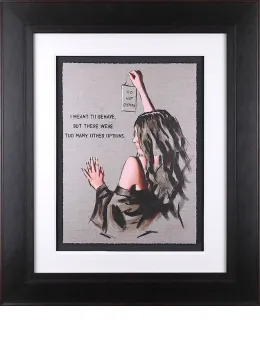 I Meant To Behave - Sketch - Black Framed
