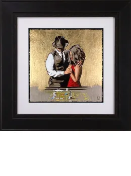 In It To Win It - Gold Metallic - Black Framed