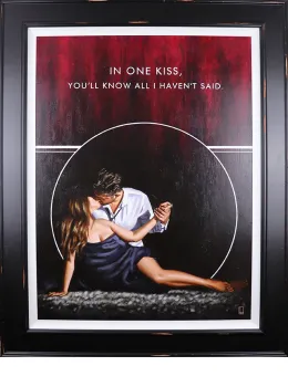 In One Kiss - Canvas - Black Framed