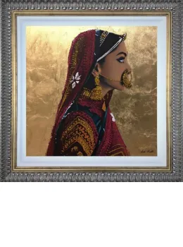 Indian Couture III - Original - Framed