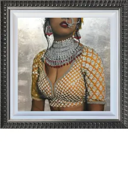Indian Couture Silver - Original - Framed