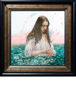 Internal Reflection - Black-Gold Framed