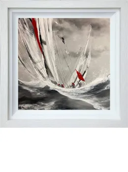 Into The Storm - Original - White Framed