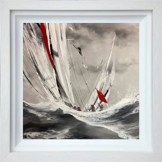 Into The Storm - Original - White Framed
