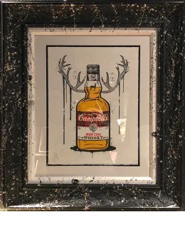 Iron Stag Whisky - Embellished Black Framed