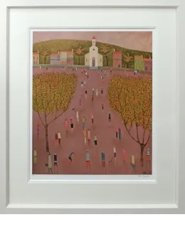 Island Square - White Framed