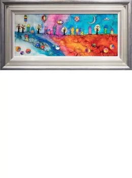 Jolly Valley - Original - Silver-Blue Framed