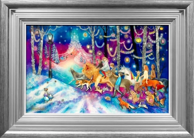 Journey To The Ice Palace - Silver-Blue Framed Journey To The Ice Palace - Silver-Blue Framed