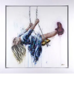 Joy - Original - White Framed