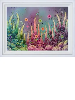 Kaleidoscope Blossom - Original - White Framed