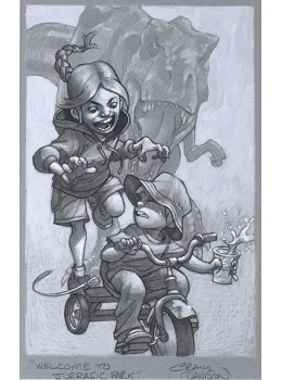 Keep Absolutely Still, Her Vision Is Based On Movement - Sketch - Mounted