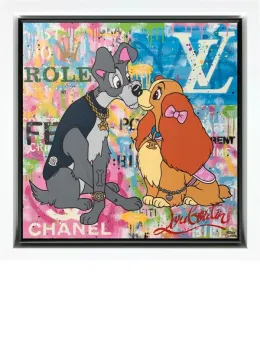 Lady And The Tramp - Original - White Framed