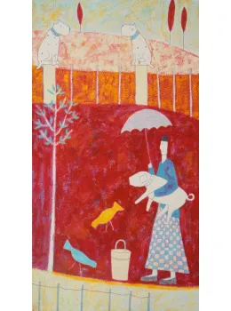 Lady With Pig - Print only