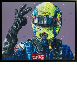 Lando - Vamos! (Lando Norris) - Canvas - Artist Proof Black Framed - Framed Box Canvas
