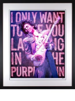 Laughing In The Purple Rain - Framed