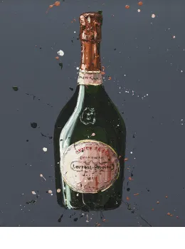 Laurent Perrier Rose - Canvas - Black Framed - Framed Box Canvas