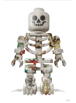 Lego Skeleton (White Background) - Large - Mounted