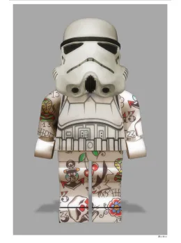 Lego Storm Trooper (Grey Background) - Large - Mounted
