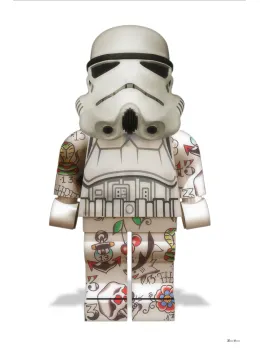 Lego Storm Trooper (White Background) - Small - Framed