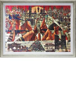 Les Ponts De Paris - Original - Silver Framed