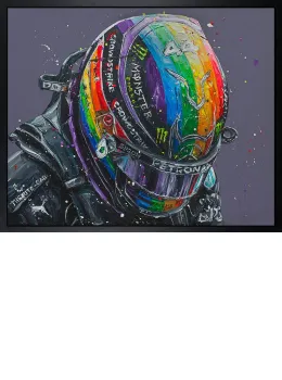 Lewis Rainbow 21 - Canvas - Black Framed - Framed Box Canvas